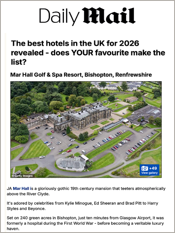Mar Hall, Scotland · Daily Mail