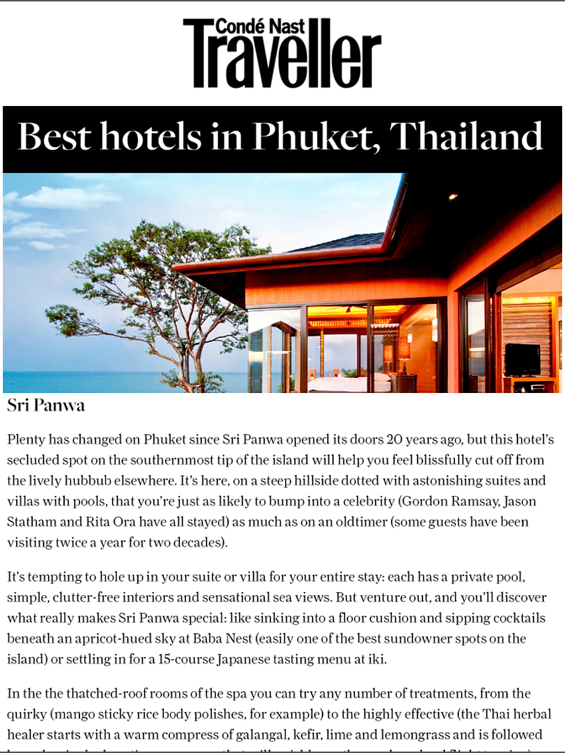 Sri panwa, Phuket · Condé Nast Traveller